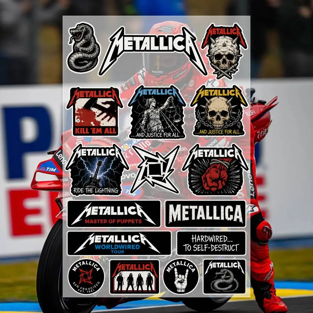 M-Metallica Stickers Moto Sticker Auto Body Bumper Windows Motorcycle Laptop Walls Vinyl Decal Car Tuning Accessories
