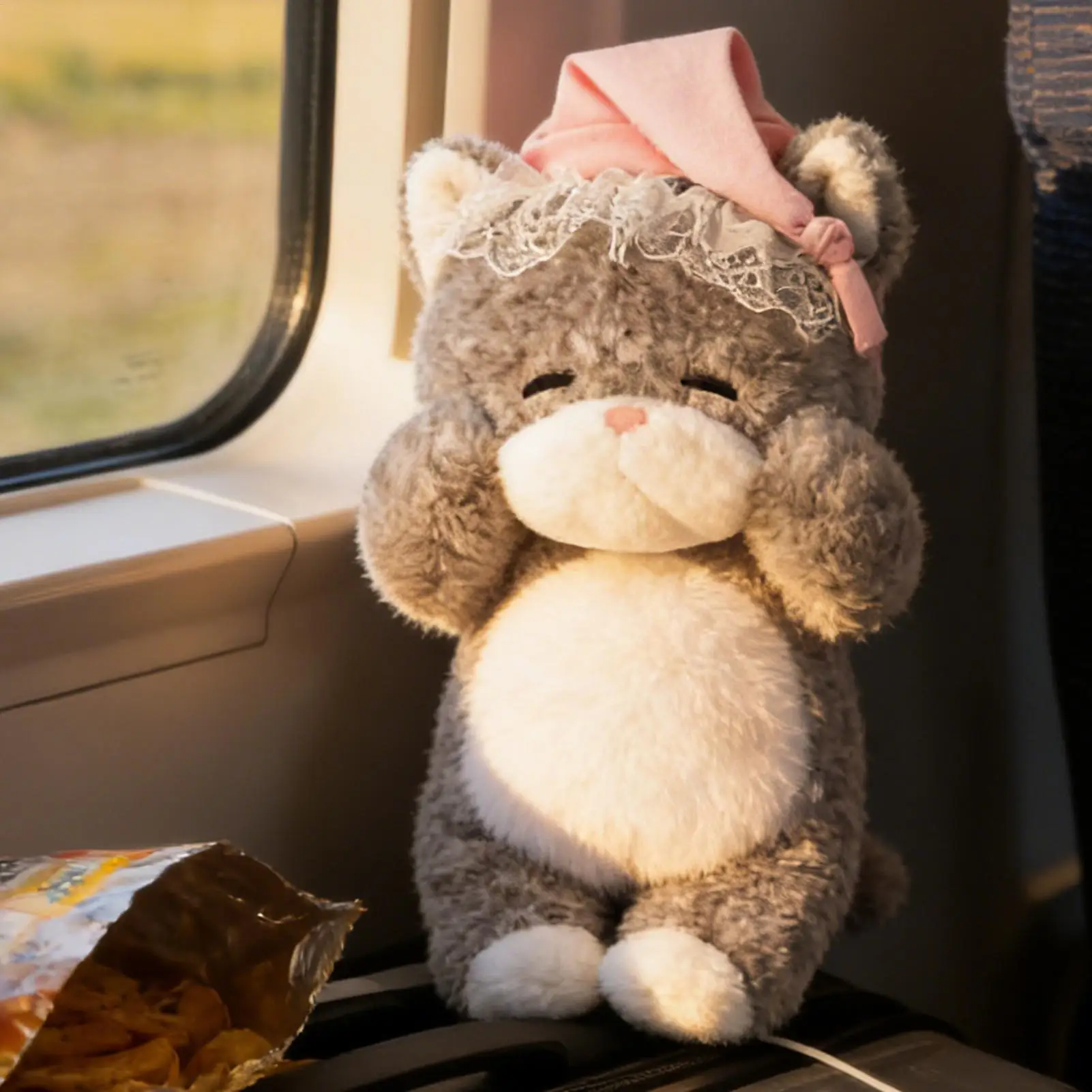 

Cat Plush Toy Cute Sleeping Pillow Girl Doll Child Comfort Plush Toy Kids Living Room Bedroom Sofa Bed Chair Home Decoration