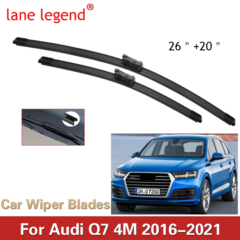 

Wiper LHD Front Wiper Blades Set For Audi Q7 4M 2016 2017 2018 2019 2020 2021 Windshield Windscreen Window 26"+20"