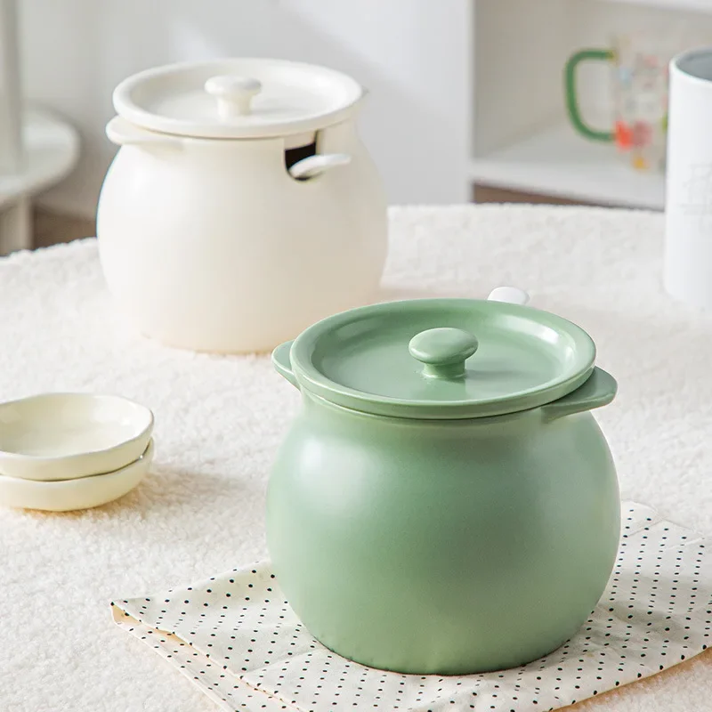 

Household Ceramic Jar Useful Things for Kitchen Storage High Temperature Resistance With Lid Food Storage Containers