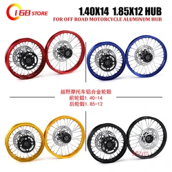 Front 1.40x14 rear 1.85-12 inch aluminum alloy wheels, suitable for KAYO HR-160cc TY150CC dirt pit bike 12/14  motorcycle