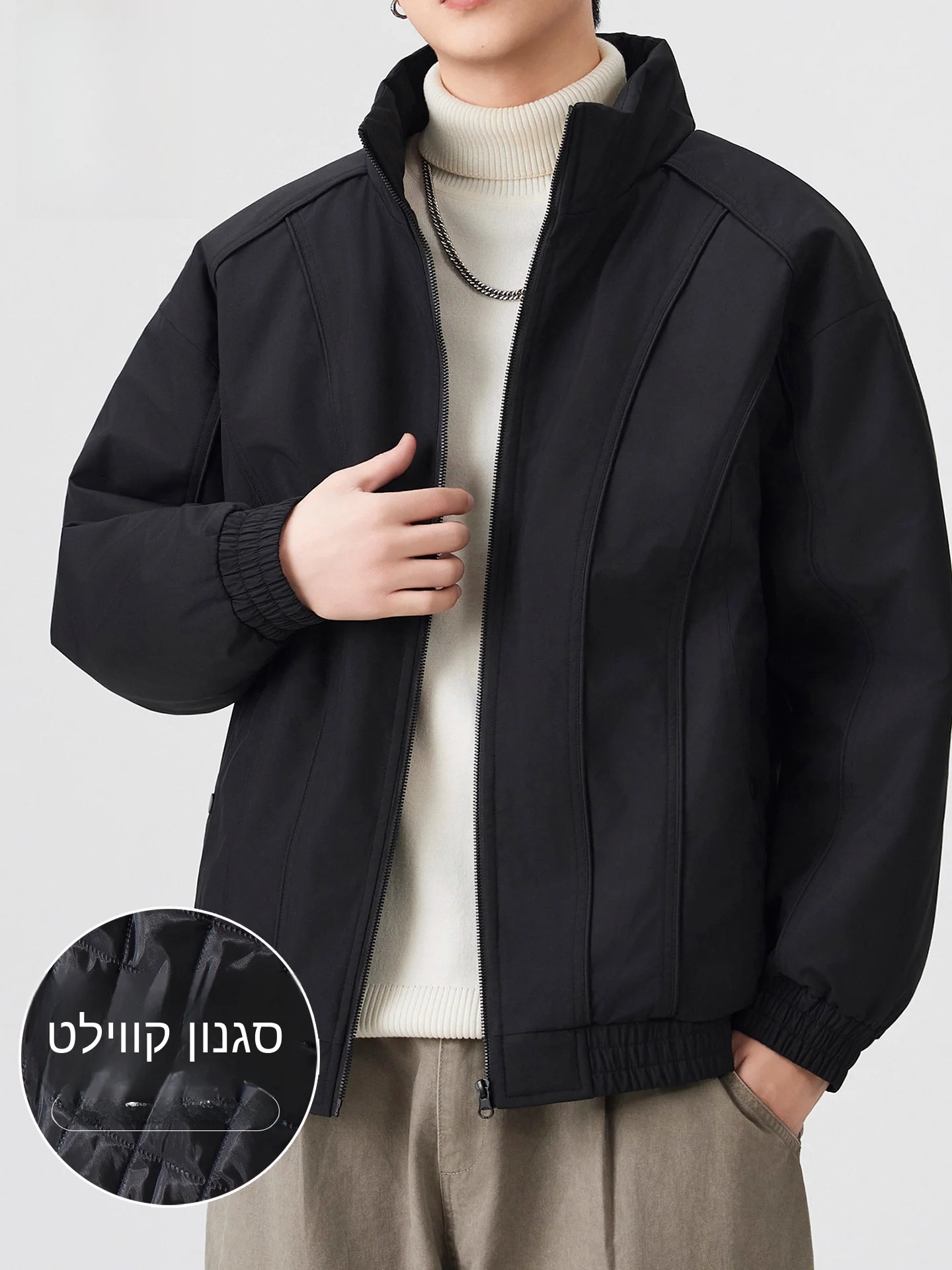 

Мужская хлопковая куртка Nainiu Road, короткая стеганая, с воротником-стойкой, свободного кроя, зимняя, новый стиль, с ромбовидной вышивкой, повседневная.