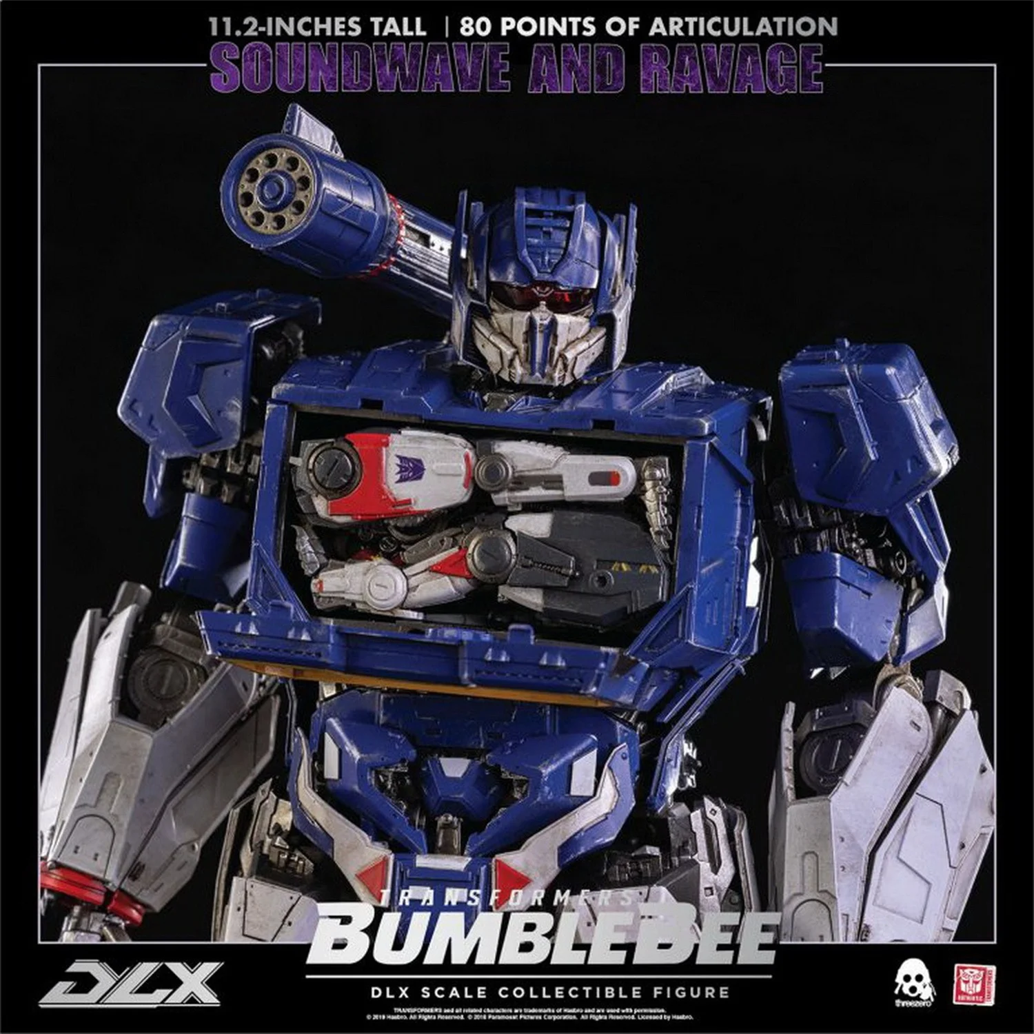 SF・ファンタジー・ホラー threezero DLX Transformers Soundwave Transformação DLX Soundwave Action Figure com caixa, 3A G1 MDLX