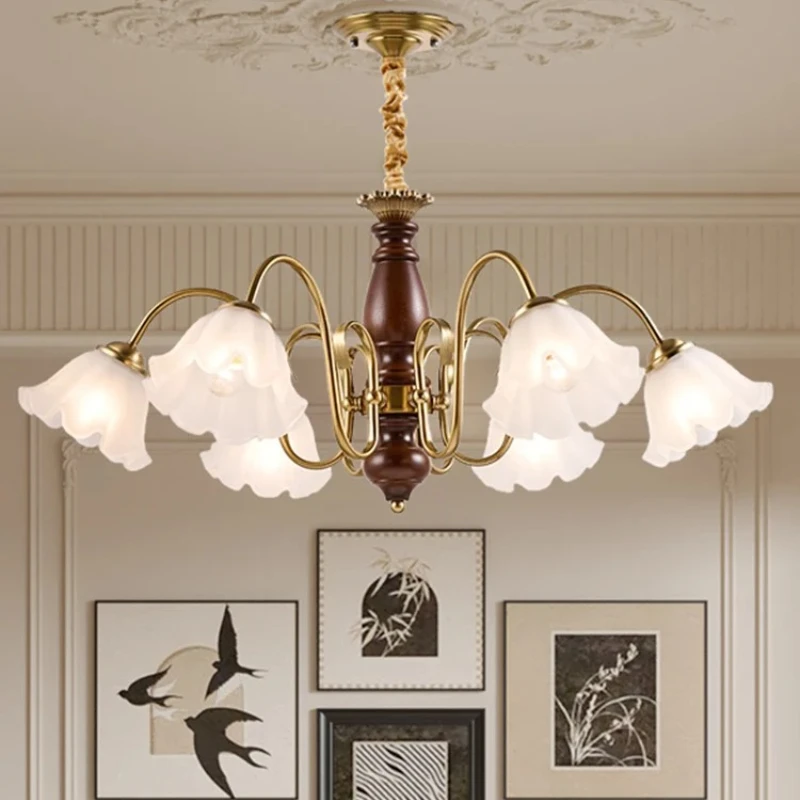 

Modern Color Chandelier Copper Glass for Kitchen Island Dining Room Living Room Pendant Lamp Interior Lighting Hanging Fixture