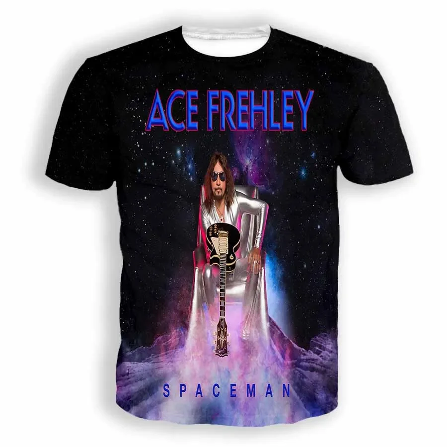 New Fashion Women/Men's 3D Print  Ace Frehley  Casual T-shirts Hip Hop Tshirts Harajuku Styles Tops Clothing    C1