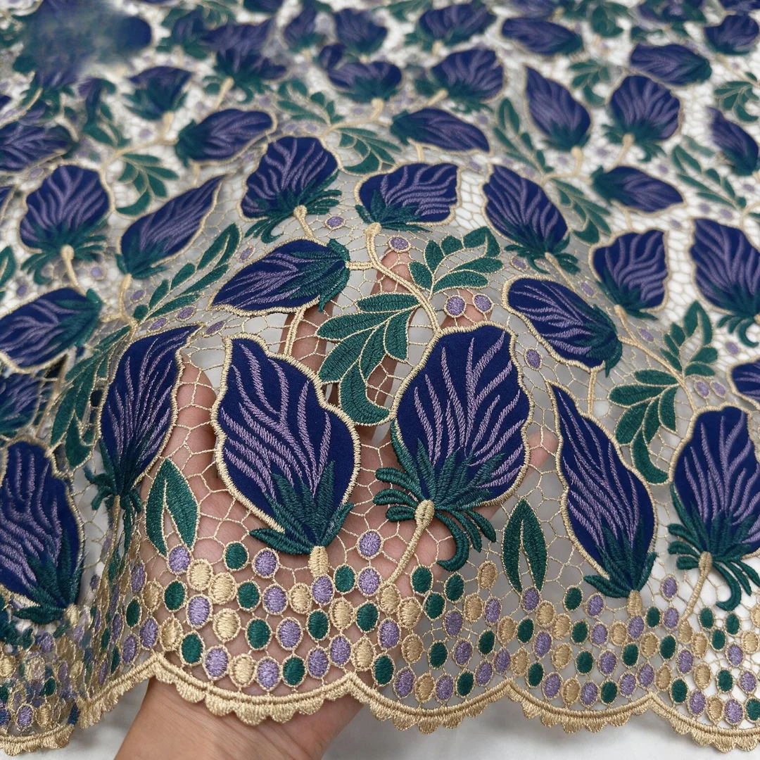 Embroidery Ai - Tecido de Renda Guipure Africana de