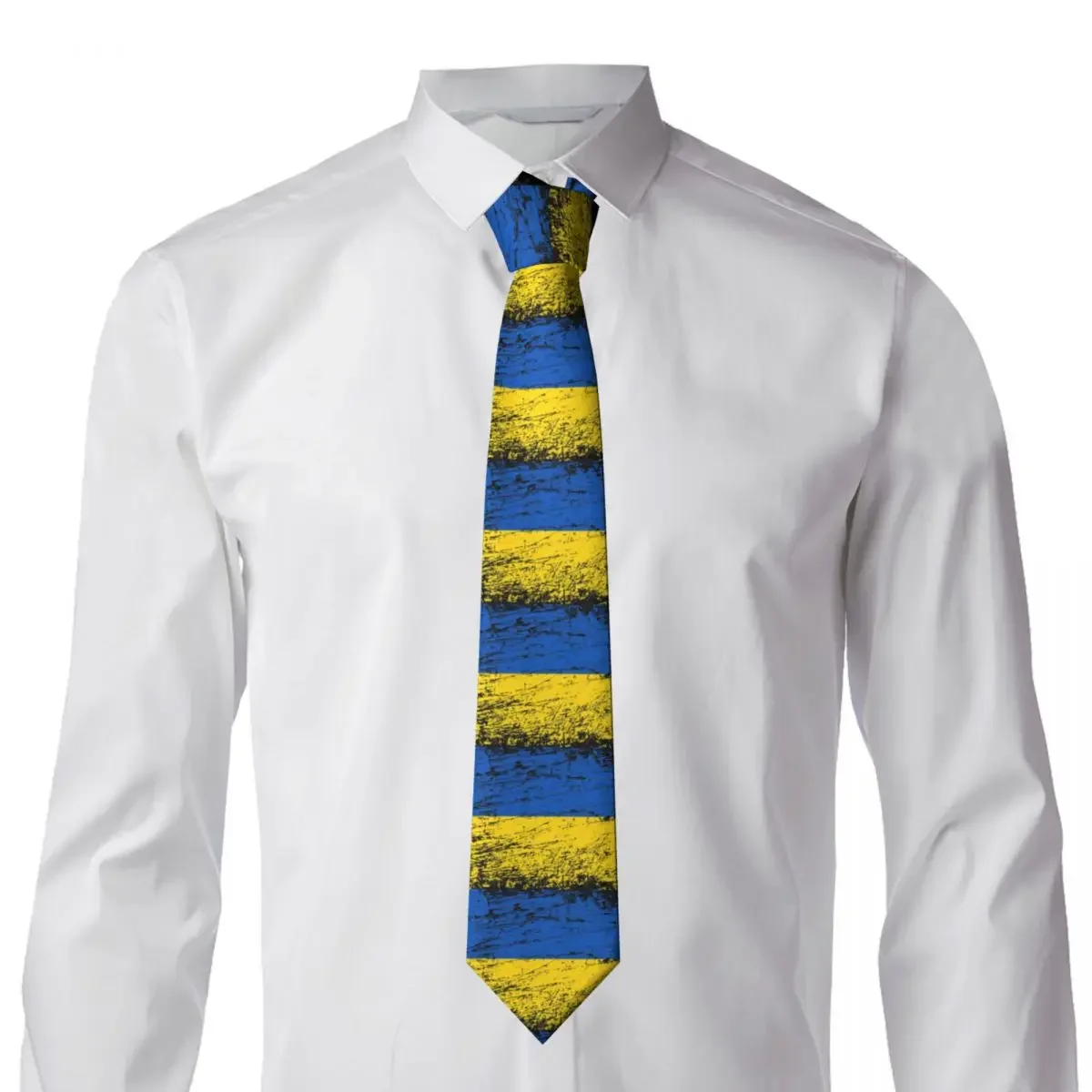 Fashion Ukraine Flag Ukrainian Neckties Men Customized Silk Ukraine Office Tie