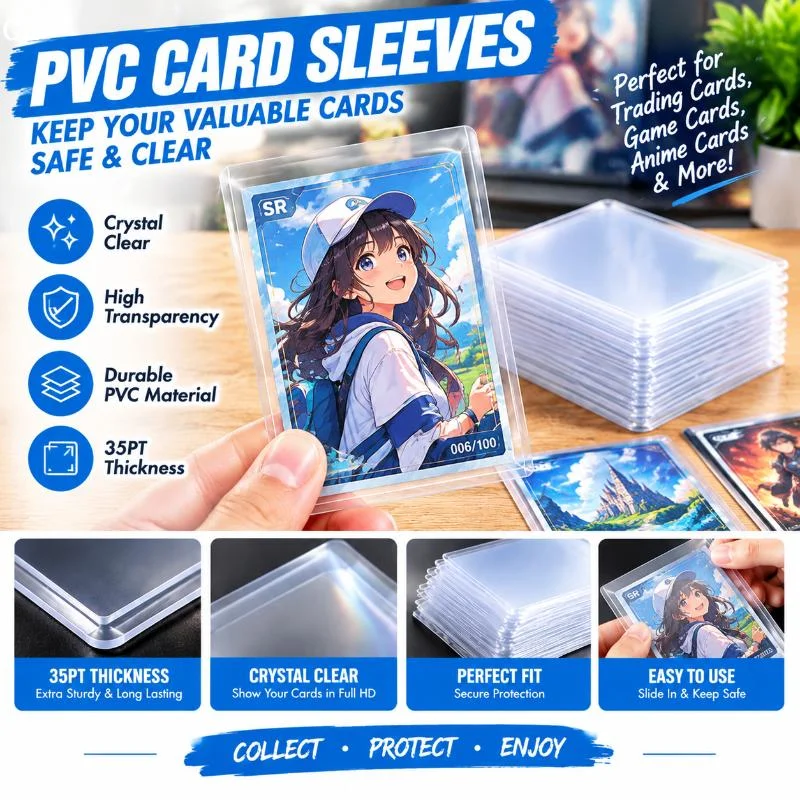 25/50Pcs Kpop Photo Card Protectors Clear PVC Sleeves For Album Card Storage Collecting Supplies PVC Card Transparent Sleeve