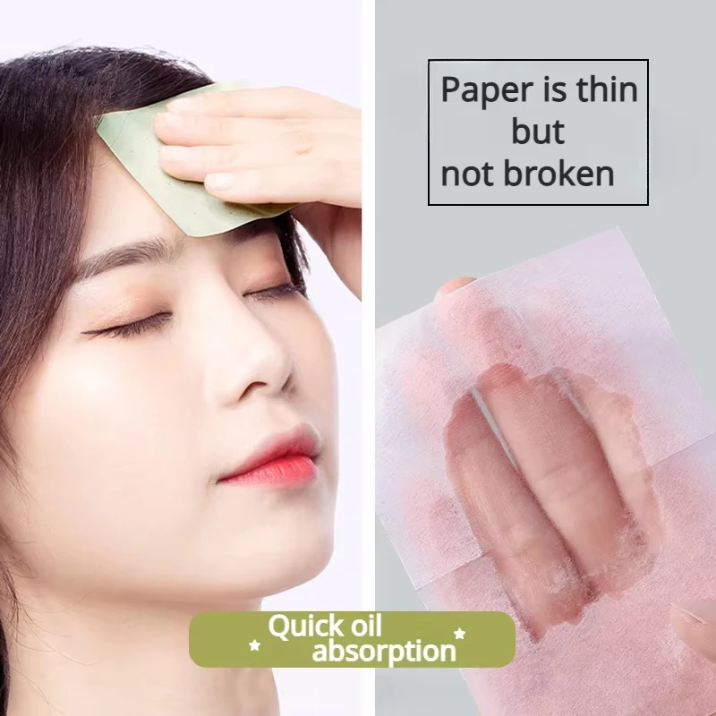 100/500Pcs Facial Oil Blotting Sheets Paper Cleanser Oil Face Blotting Paper Oil-absorbing Cleaning Sheets Control Makeup Tools