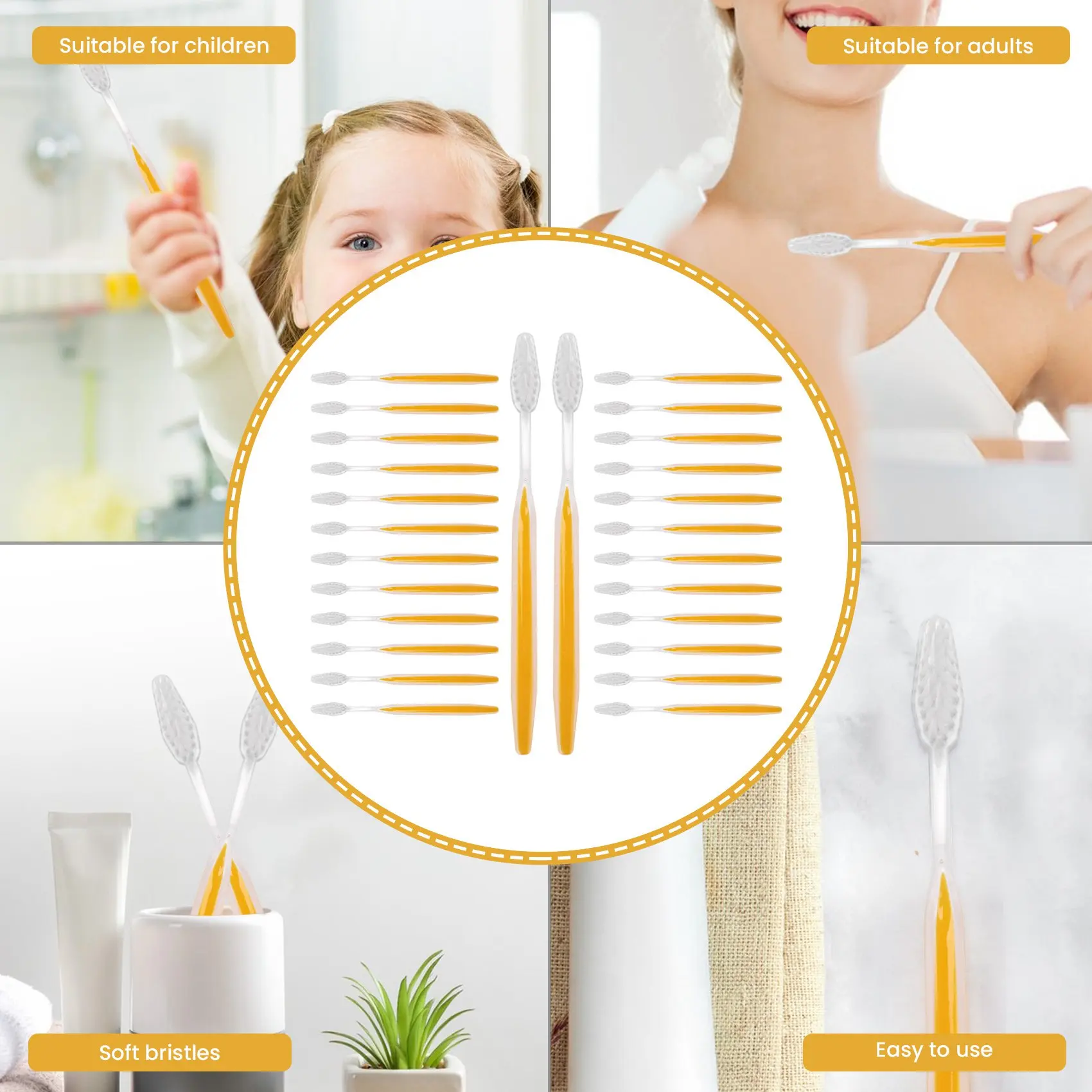 

MSOR 100 Individually Packed Toothbrushes Adult Or Child Disposable Travel Toothbrushes, Travel Toiletries