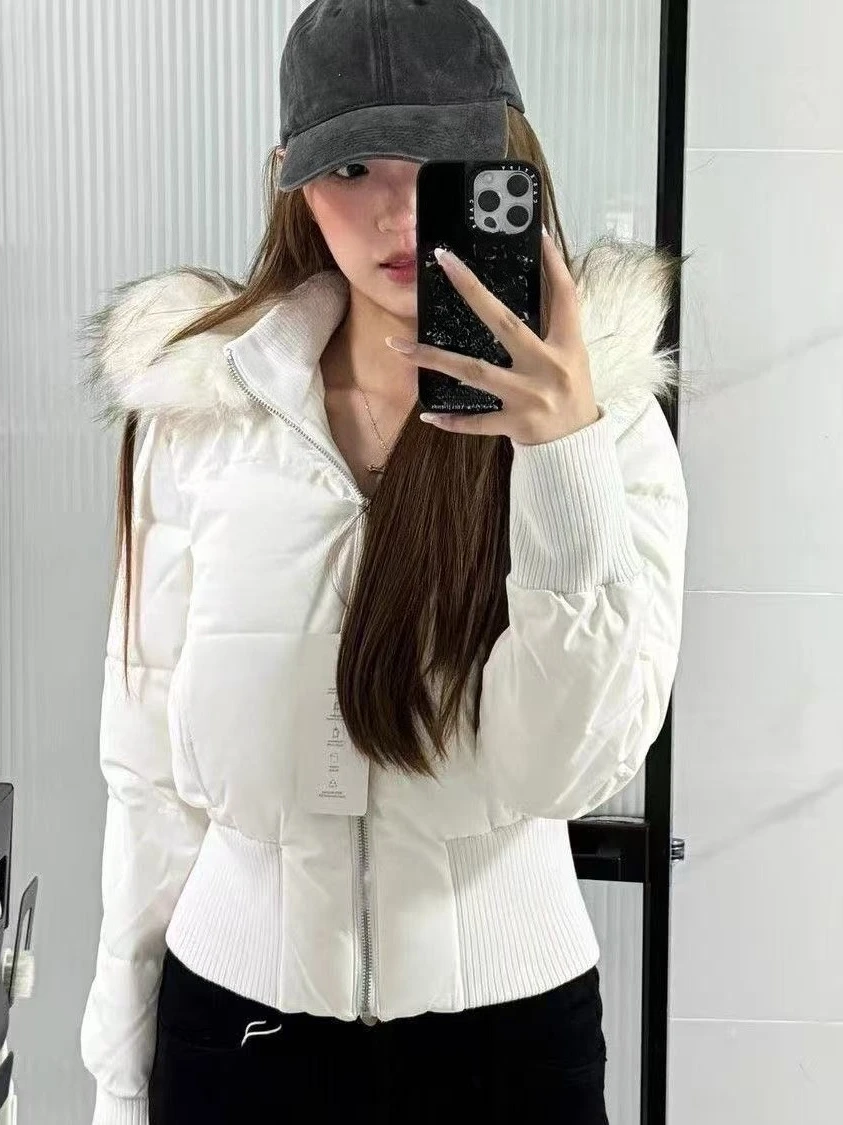 2025 Japanese Winter New Fur Collar Puffer Jacket Design Hooded