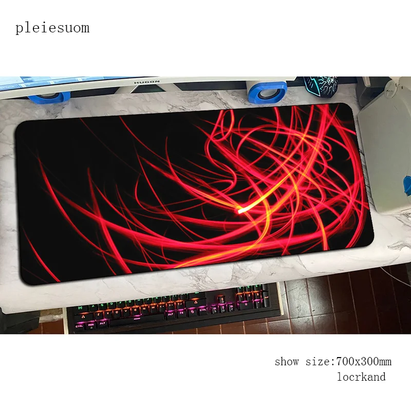 

Abstract Red mousepad gamer 700x300mm Natural Rubber gaming mouse pad Kawaii notebook accessories laptop padmouse ergonomic mat