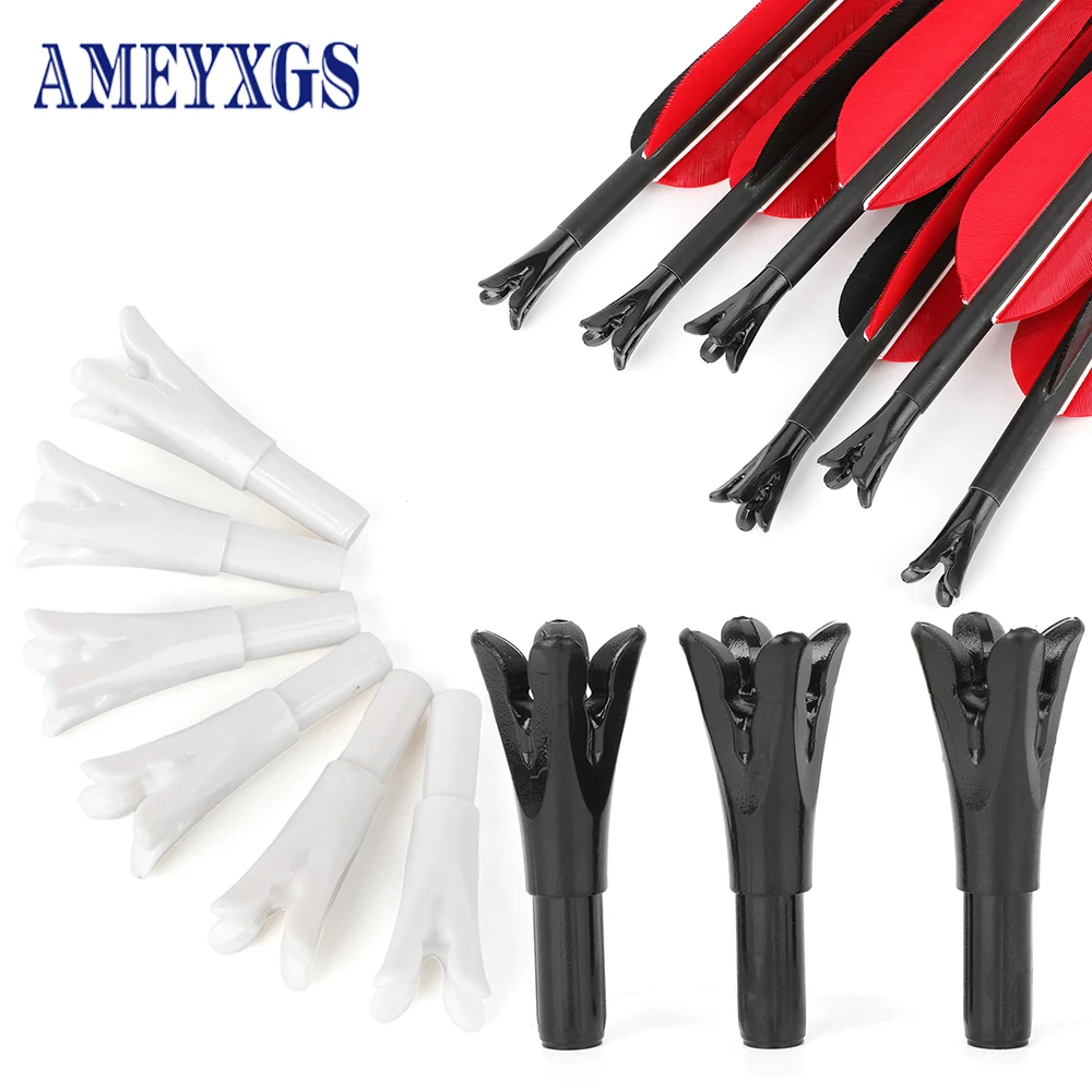 

30/60pcs Archery Arrow Nock Plastic OD 7.6mm DIY Arrow Shaft ID 6.2mm for Recurve Compound Bow Hunting Shooting Training