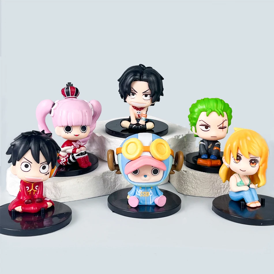 1-12 szt. figurka niespodzianka Anime One Piece Luffy Roronoa Zoro 6cm wersja Q, urocza figurka akcji, zabawka, dekoracja na biurko, model, prezent — zdjęcie 3