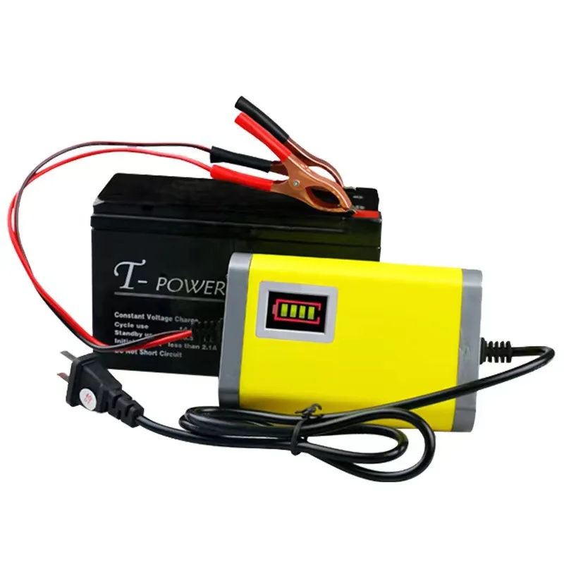 Cross-border 12V2A smart pulse charger maintenance-free motorcycle electric car battery 12V20ah volt charger