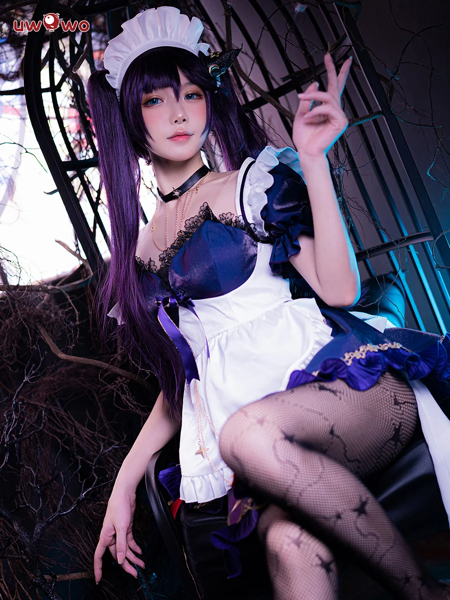 UWOWO Mona Cosplay Maid Costume gioco Genshin Impact Cosplay Fanart esclusivo Mona Maid Ver Costume per abiti da donna