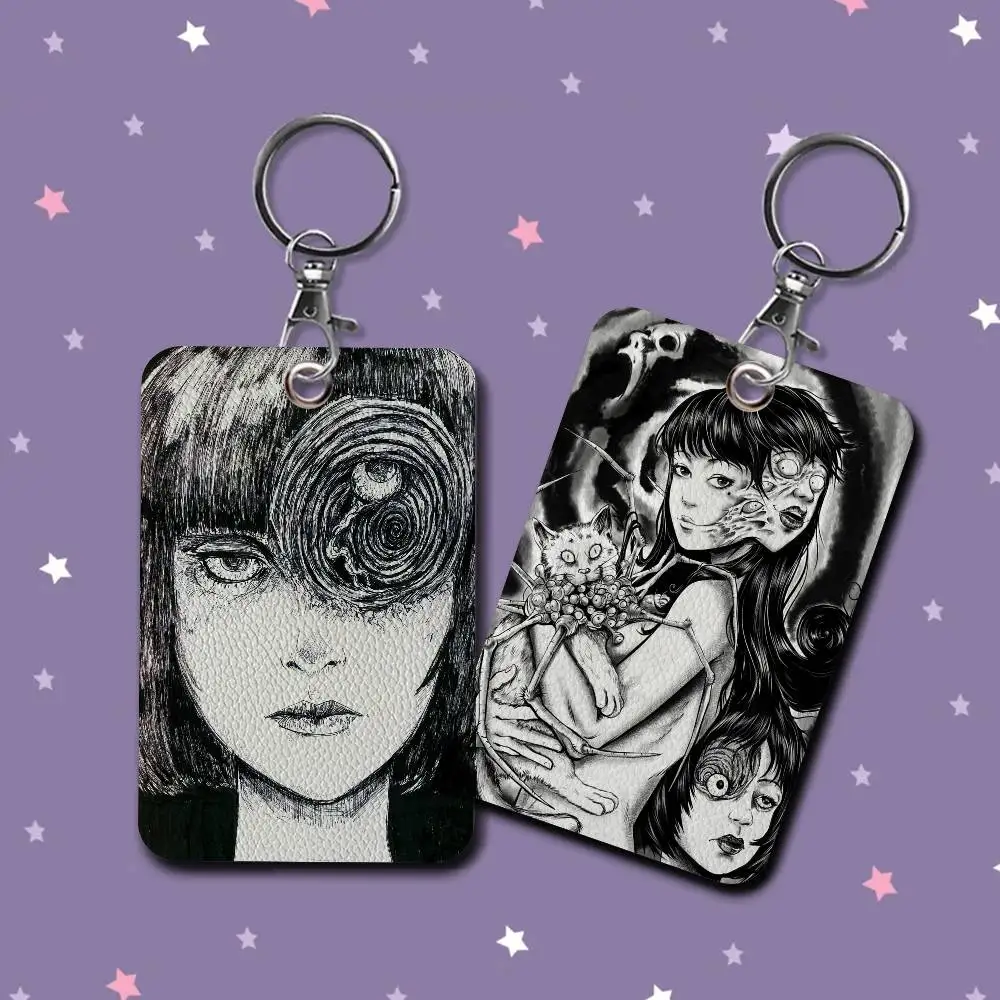 Junji Ito Horror 1pc INS Creative Cartoon Student Campus Card Holder For Meal Card, Bus Card, Work Card, Etc