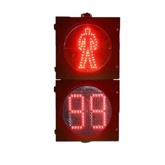 

Hot Sale 200mm Plastic High Quality LED Pedestrian Traffic Light With 2 Digit Countdown Timer Pedestrian Light For Road Safety