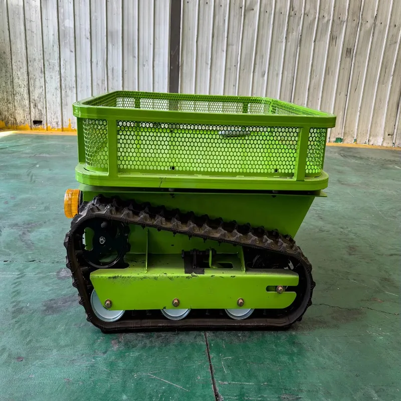 Efficient Smart Follower Remote Control Small Electric Crawler Orchard Picking Transport Vehicle
