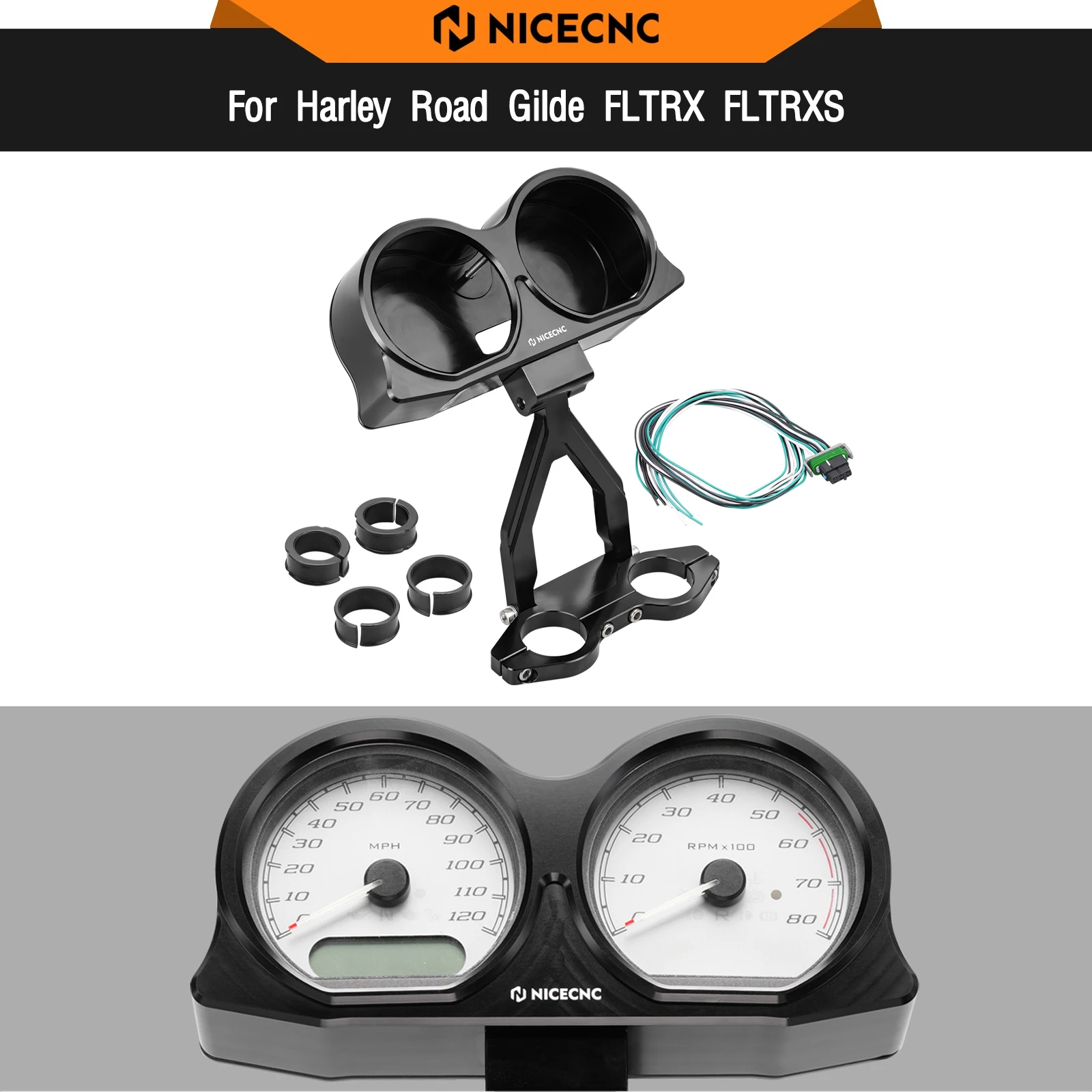 

For Harley Road Glide FLTRX 2015-2023 Speedometer Tachometer Gauges Instrument Housing ST FLTRXST Ultra FLTRU FLTRK FLTRXS