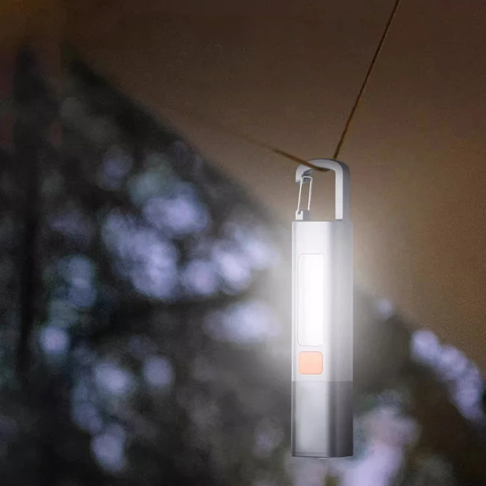 Super Bright Flashlight USB Charging Mini Portable LED Torch 800mAh Zoomable Emergency Lantern 300LM for Outdoor Hiking Fishing