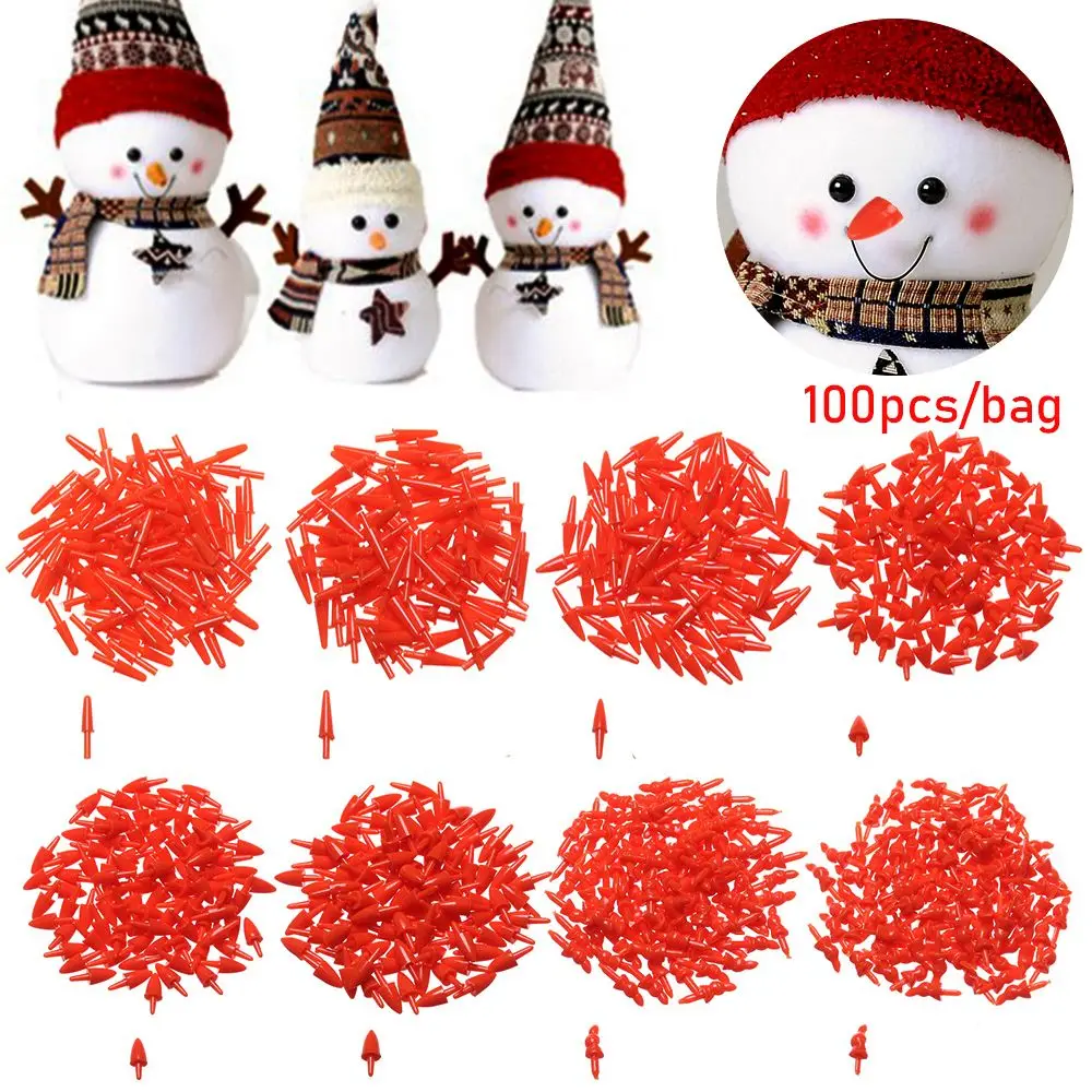 100pcs/bag 8 Sizes   Animals Accessories DIY  Noses Snowman Red Nose Sewing Crafting Santa Claus Craft