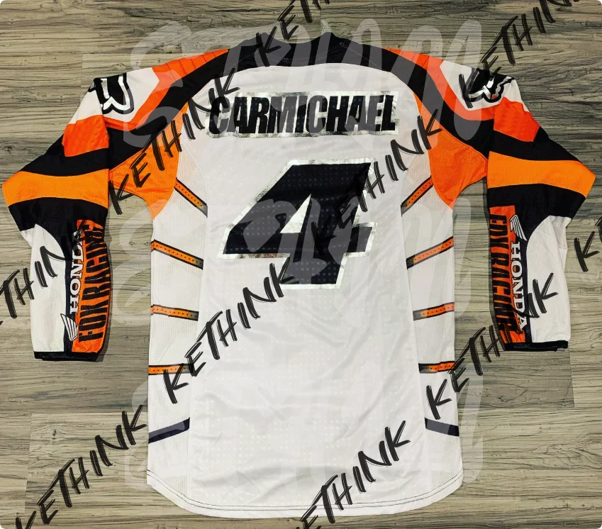 

Быстросохнущий мотоциклетный трикотаж Honda, дышащая рубашка CARMICHAEL с длинными рукавами для верховой езды Y2K Dirt Bike и Mountain Racing, повседневное снаряжение