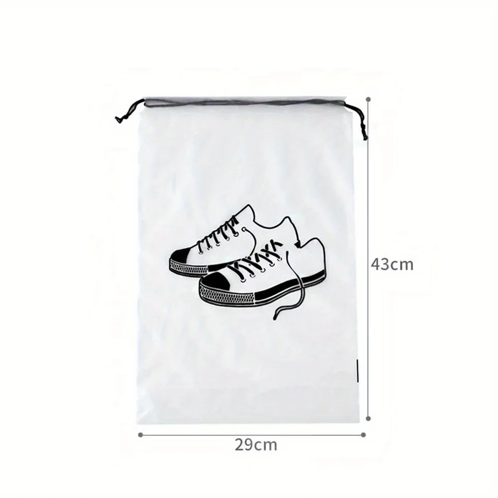 5pcs Shoes Storage Bags Drawstring Dust Bags Pouch Dustproof Cover Shoes Bags For Travel Shoes Drawstring Bag