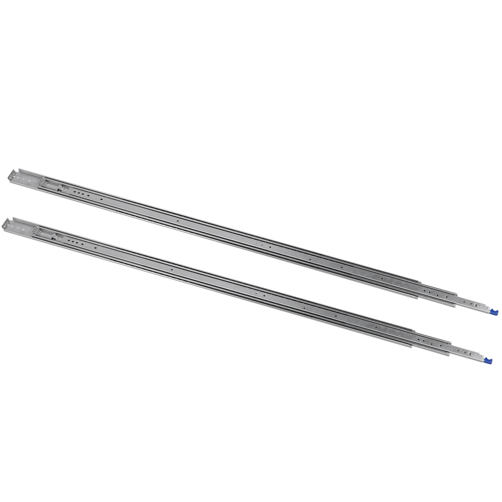 

Пара 68-дюймовых направляющих для выдвижных ящиков с боковым креплением, полным выдвижением, шарикоподшипниками и фиксатором, замена для шкафов, нагрузка до 500 фунтов