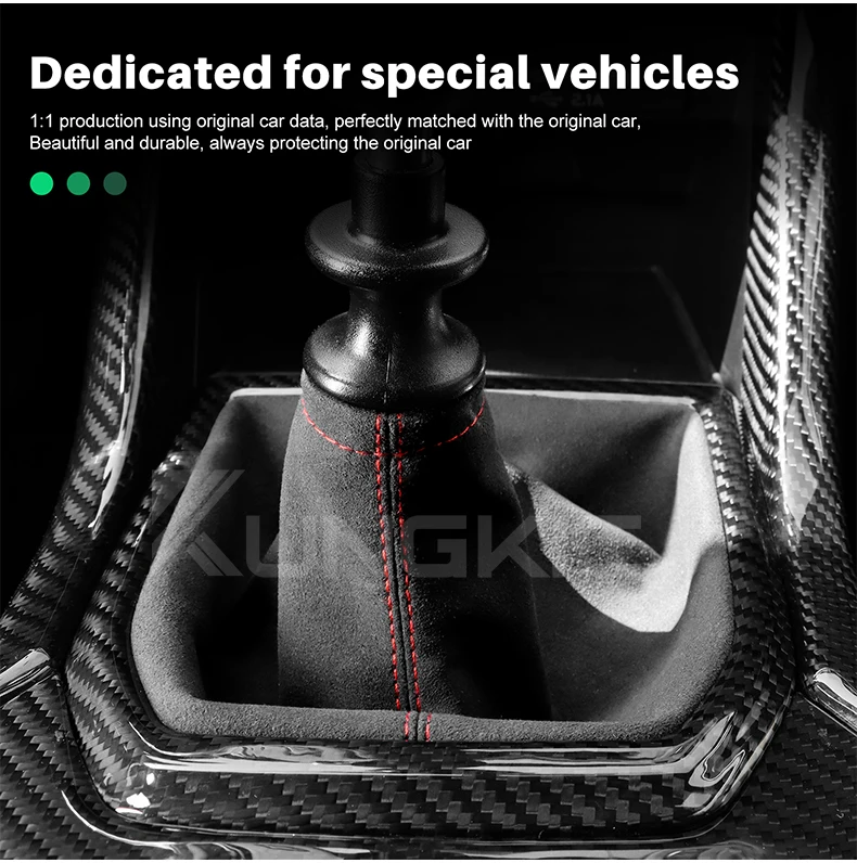 Italienisches Premium-Wildleder für Subaru WRX 2022 2023 2024 2025 Manueller Autoknauf Schalthebelmanschette Staubschutz Innenzubehör – Detail 4