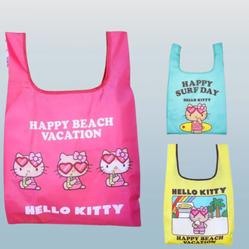 

Складная сумка-тоут с рисунком Kawaii Sanrio Hello Kitty, аниме, периферийная сумка на плечо, сумка-бенто, сумка для покупок, праздничный подарок для девочек