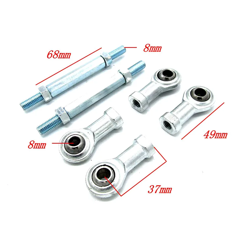 120mm Adjustable ATV Steering Shaft Tie Rod Rack Kit  L&R Hand   Ball Joint for  Quad Go Kart Modified