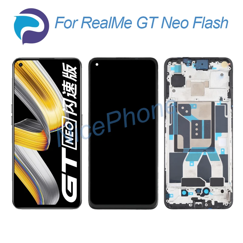 

ЖК-экран для RealMe GT Neo Flash + сенсорный дигитайзер дисплей 2400*1080 RMX3350 GT Neo Flash ЖК-экран дисплей