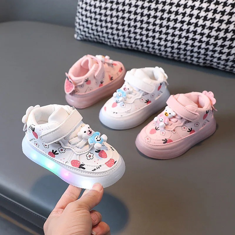 Baby Walking Shoes Boy Soft Soles Anti-skid Children Casual Sneaker Leather Casual Board Shoes Baby Girl Soft Soled Toddler Shoe