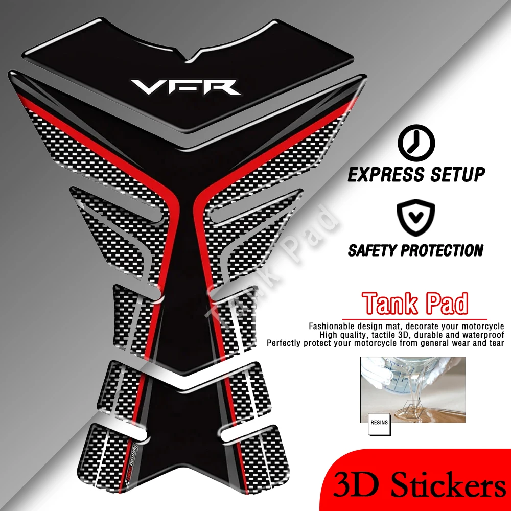 

Подходит для Honda VFR 800 800F 800X1200 1200F 1200X 400 Tankpad 3D накладка на топливный бак мотоцикла, наклейка из углеродного волокна