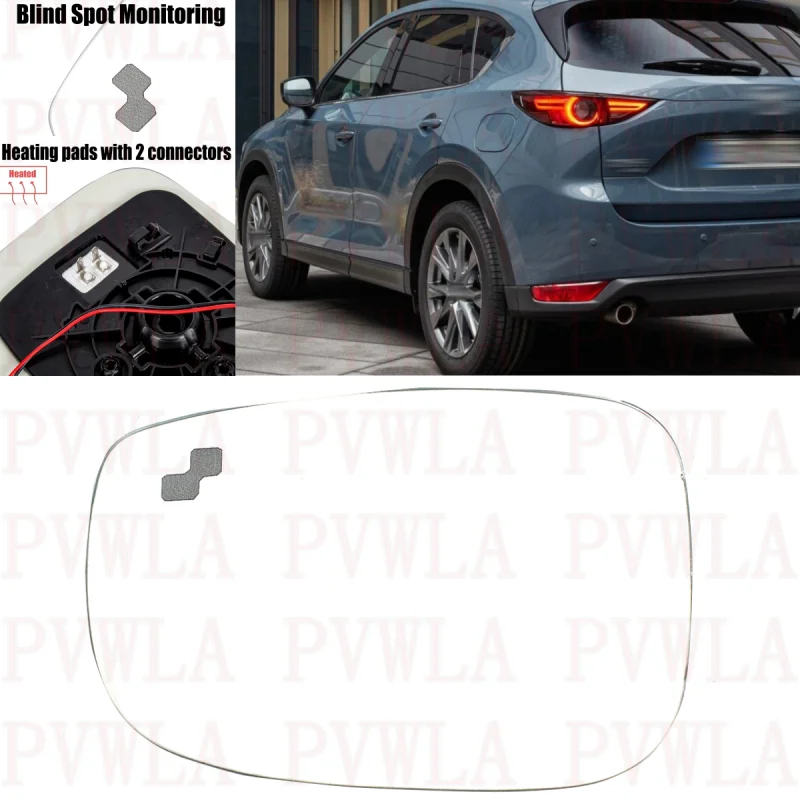 Left Side Heated Blind Spot Reversing Mirror Glass For Mazda CX-5 2017 2018 2019 2020 2021 2022