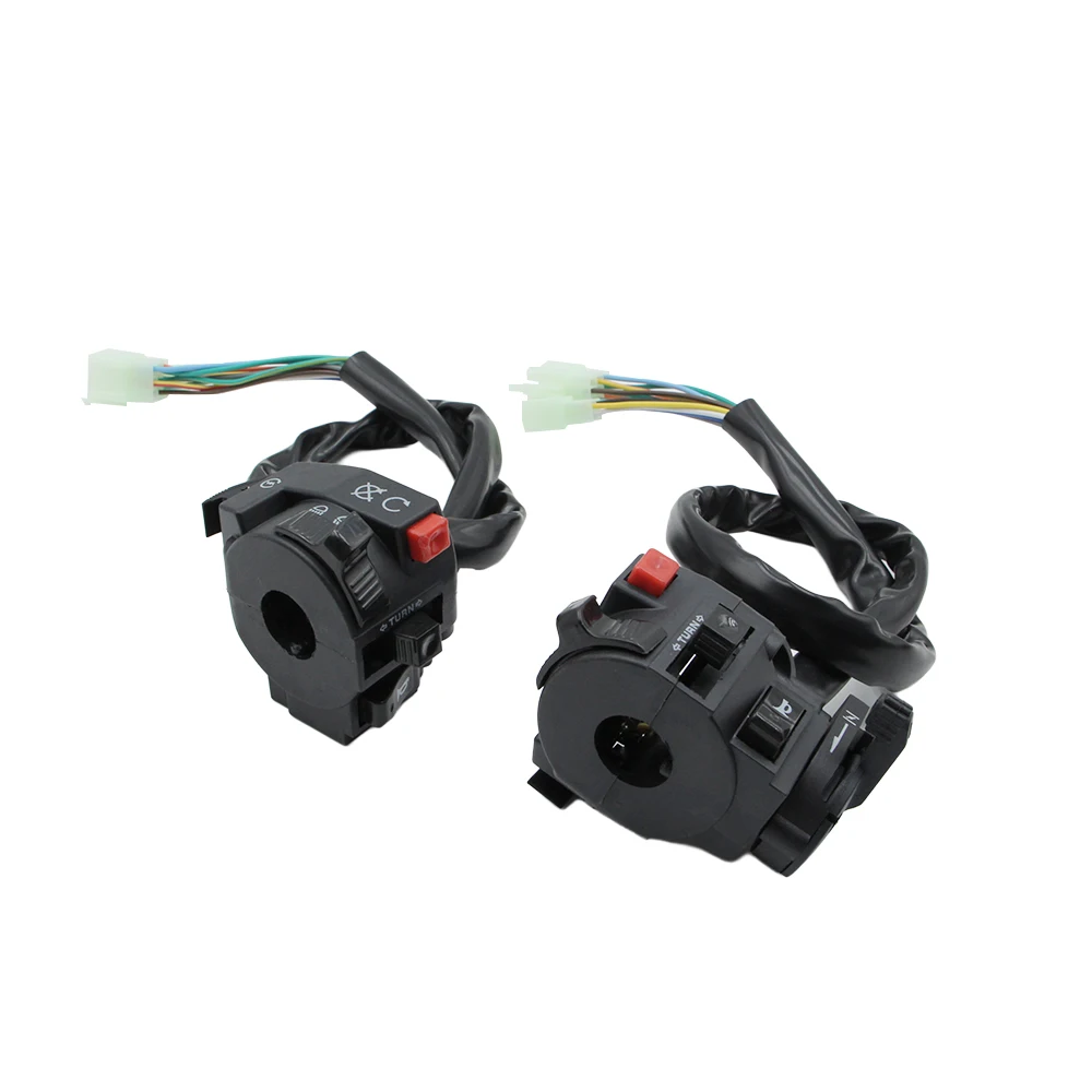 ATV 5 Function 9 Wire Left Electric Start Switch Horn Turn Signals Indicator Switch Far Near Light Button Choke Switch Assembly