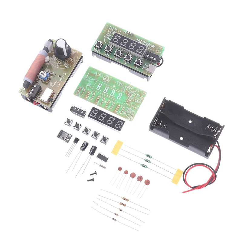 87-108MHz AM/FM Medium Wave FM Two Band Stereo Digital Tuner Headset Radio Module Kit Diy Making Teaching Products