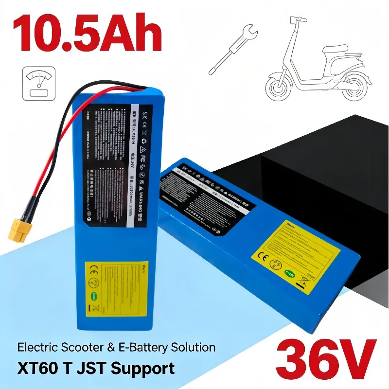 36V 10.5Ah Lithium Battery 10S2P 21700,5C High Discharge 750W Power Supply for Electric Scooter Motorcycle