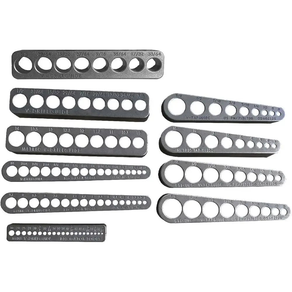 

Набор инструментов Big Gator Ultimate - 10 предметов - Направляющие V-Driluides и V-TapGuides от Big Gator Tools