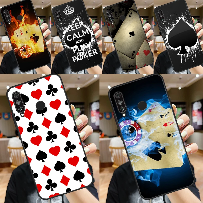 Spades Poker Play Cards Ace Art Cover For Huawei Nova 5T 9 10 SE 11i 8i 7i 3i Y61 Y91 Y60 Y70 Y90 P20 P40 Lite P30 Pro Case