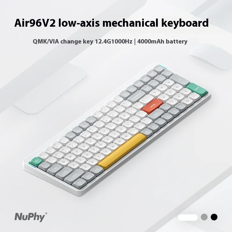 NuPhy Air96 V2 Dwarf Axis Mechanical Keyboard Wireless 3Mode Aluminum Alloy Upper Cover Support QMK VIA Custom Gaming Keyboard