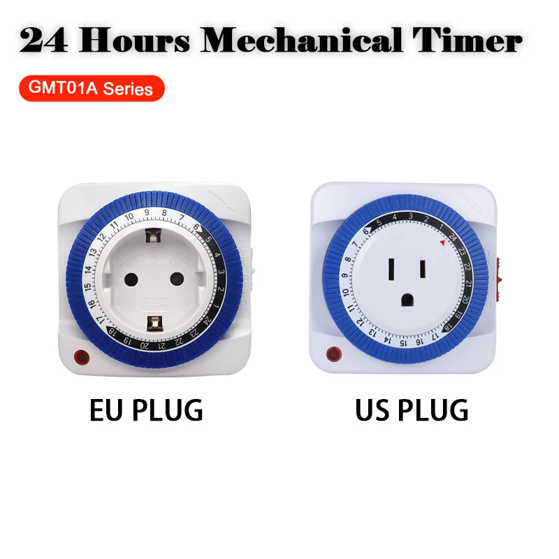 

24 Hours Plug in Mechanical Grounded Programmable Timer Switch Smart Countdown Switch Socket Indoor Auto Power off 16A 230V