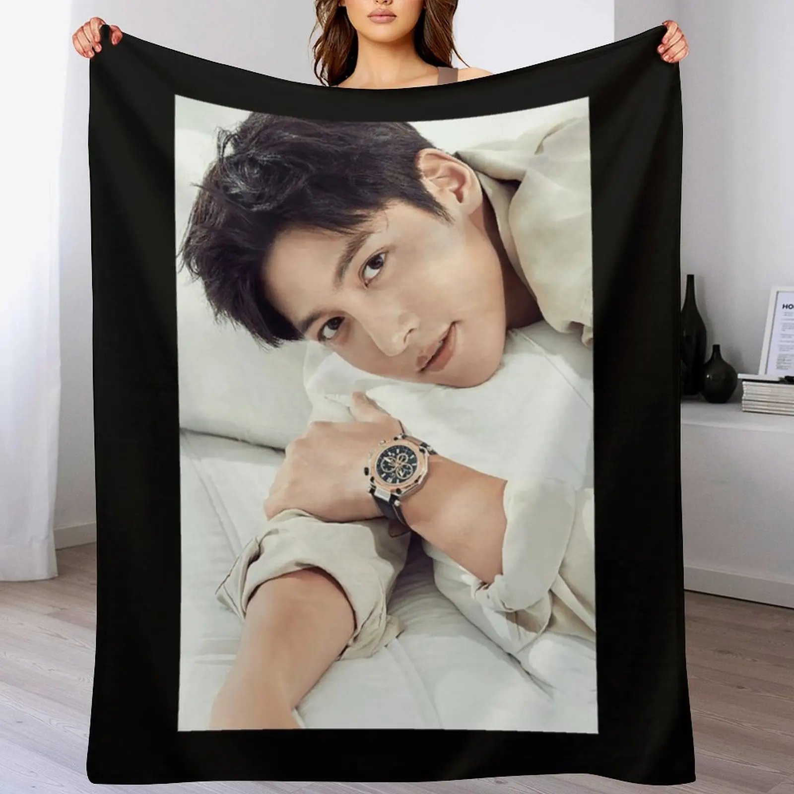 

Ji Chang Wook Classic . Throw Blanket Luxury Throw Decoratives For Baby Moving Blankets