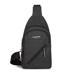 1 PC Men's Chest Bag Canvas Bag Crossbody Bag Men's Bag Single Shoulder Bag Chest Small Backpack Casual Versatile Waist Bag