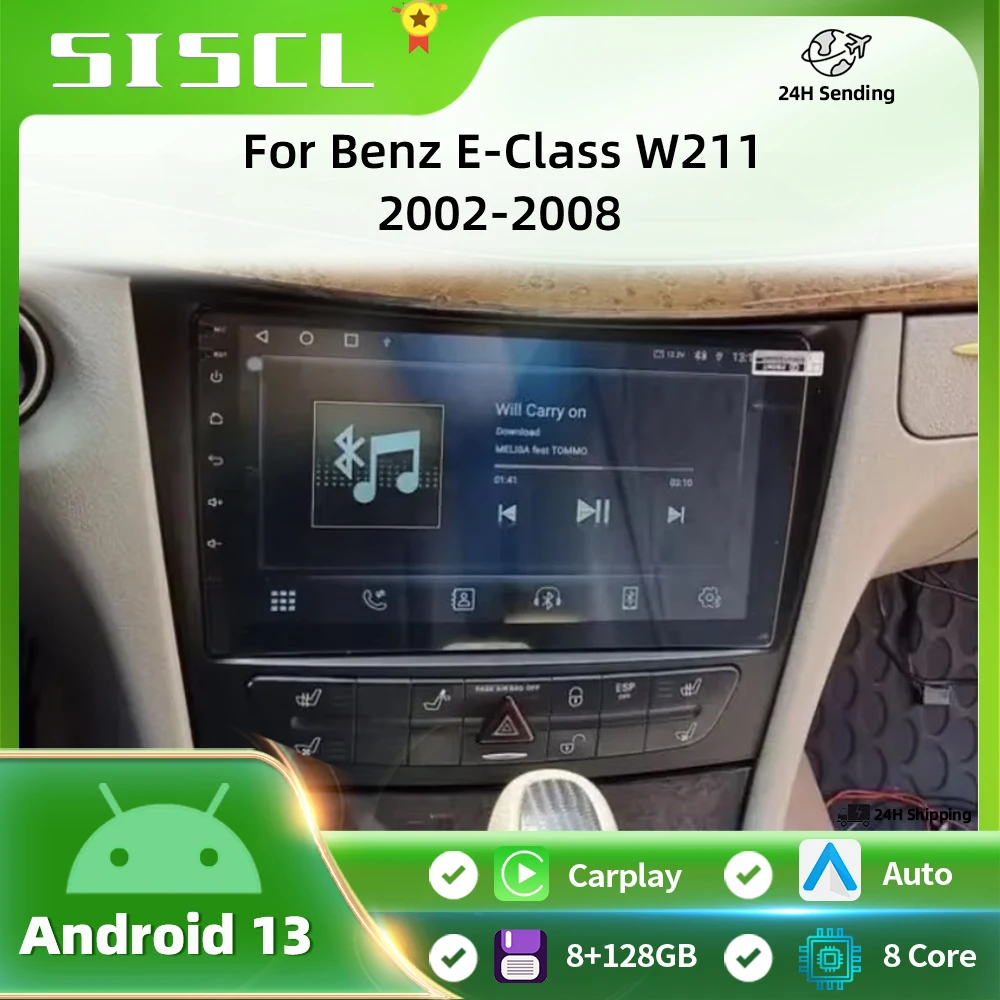 

Android 16 Carplay Auto Screen Car Radio Multimedia Player For Mercedes Benz E-class W211 2002 - 2008 2din Autoradio Stereo