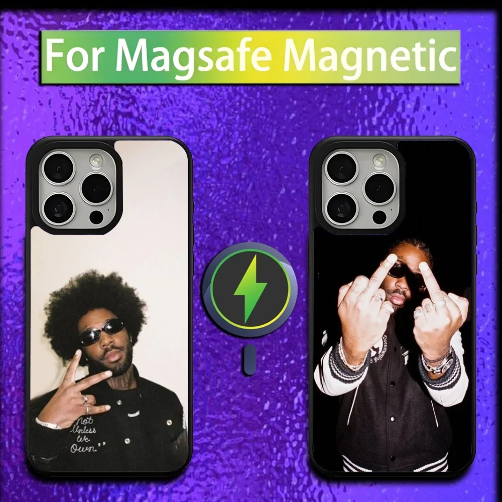 Singer B-Brent F-Faiyaz Phone Case For iPhone 16,15,14,13,12,11,Plus,Pro,Max,Mini Magsafe Magnetic Wireless Charging