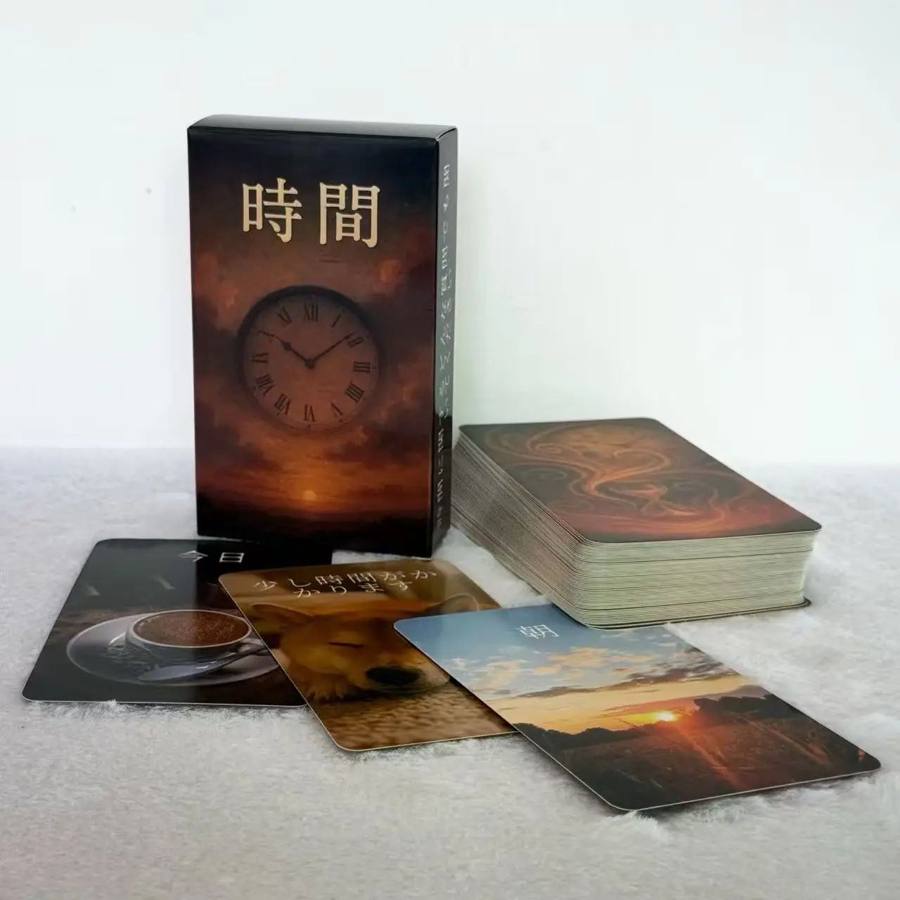 سطح أوراكل الزمني الياباني، 54 بطاقة ذات طابع زمني للاكتشاف الذاتي والعرافة والتنبؤ والتوجيه الروحي، 12 × 7 سم