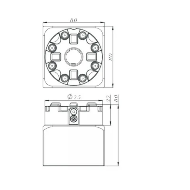 Manual Chuck D75 on Square base Screw Locking 3M0034 EWORA/3R EDM clamping tool