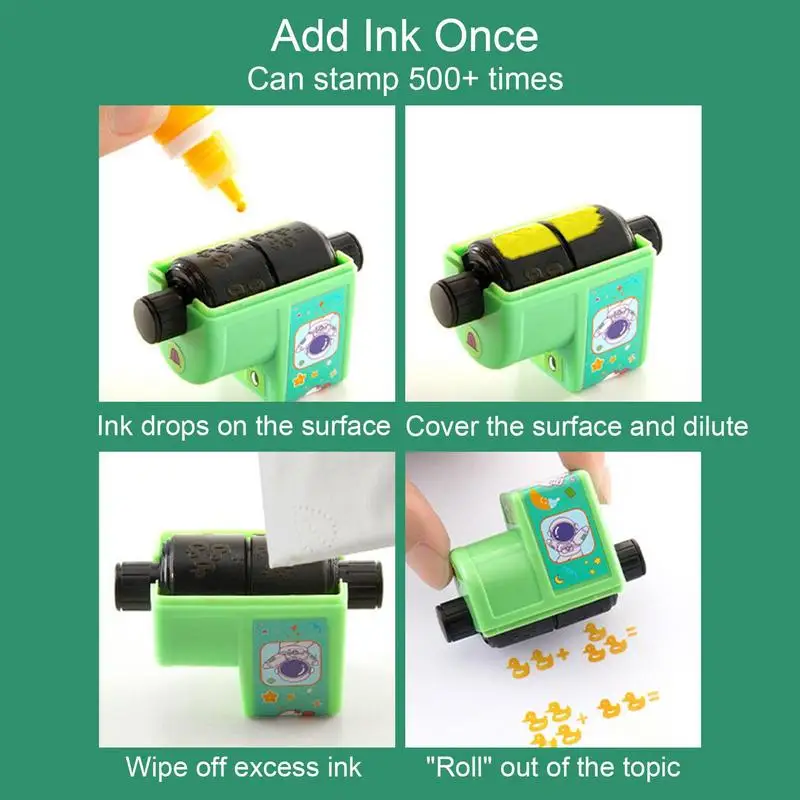 Reutilizável Selo de Ensino Digital, Matemática Roller Stamp, Cultivar o Pensamento Lógico, Casa Material Escolar, Matemática Toy